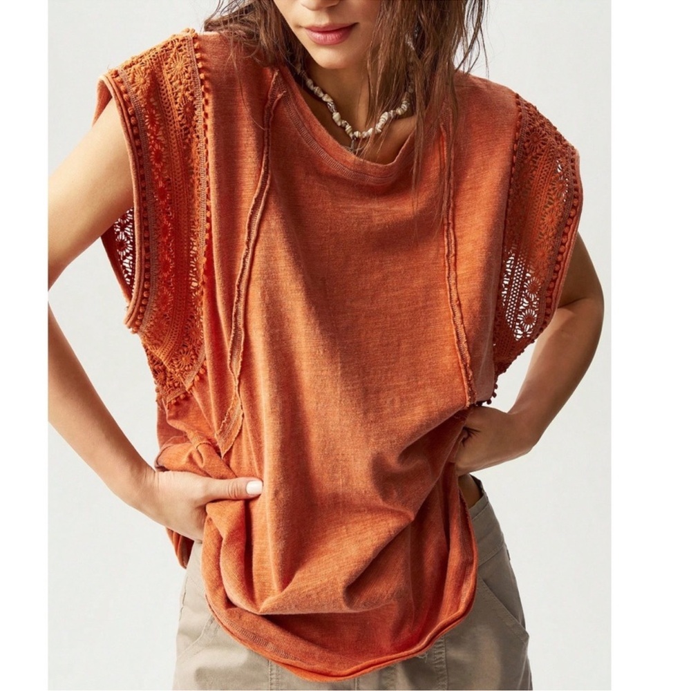 Couture Gypsy Orange Sleeveless Top - Picture 2 of 5
